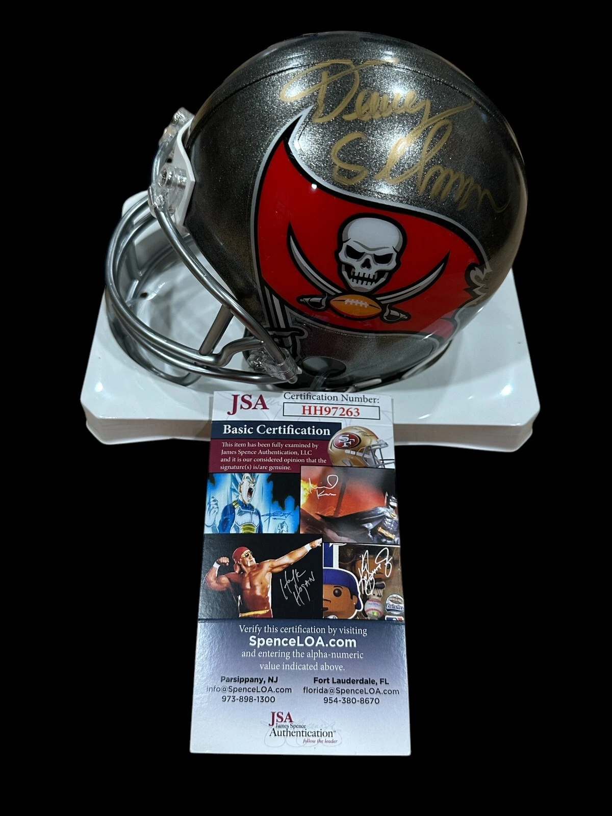 Dewey Selmon Tampa Bay Buccaneers Inaugural Signed Autograph Mini Helmet JSA