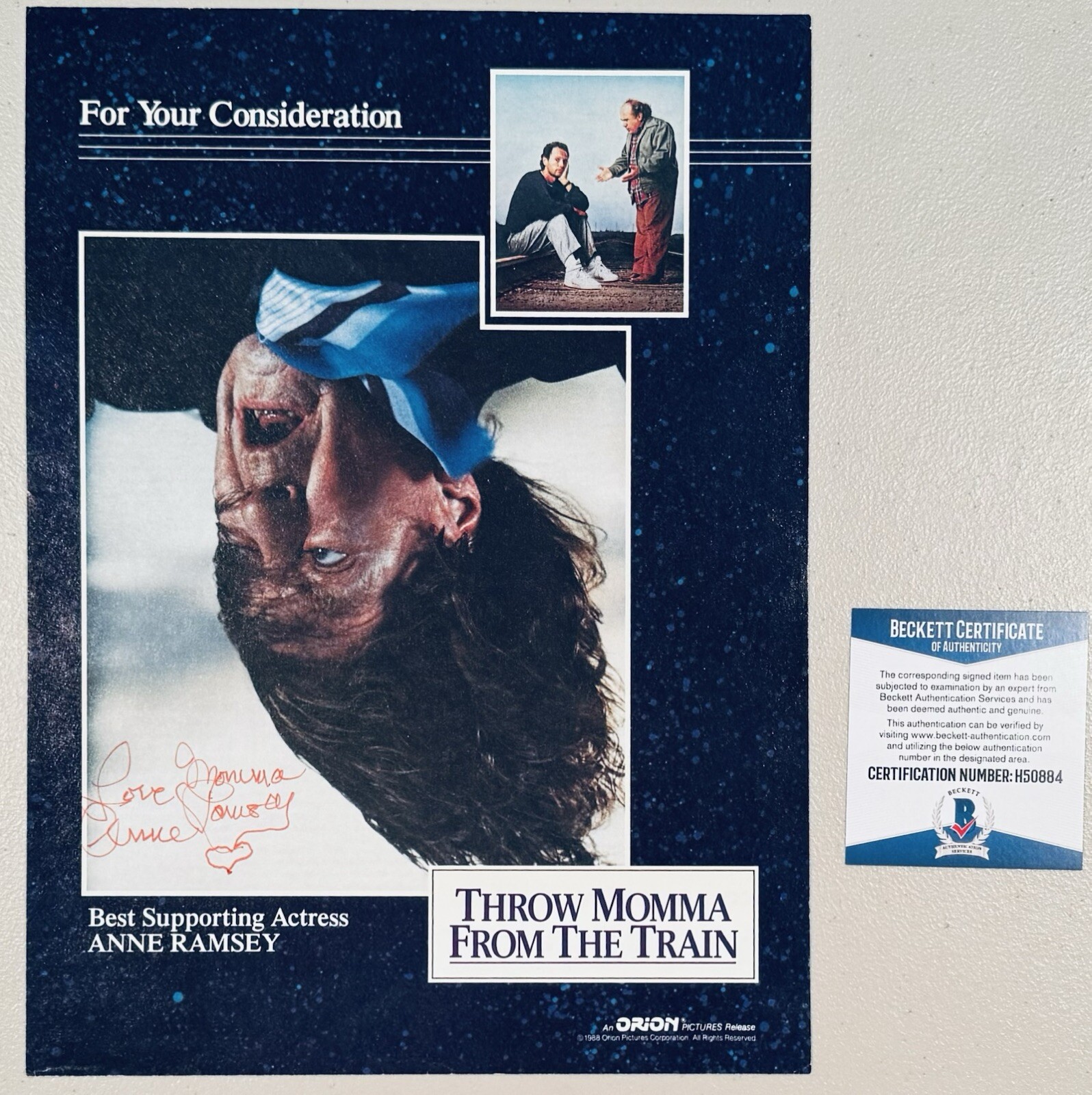 Anne Ramsey Signed Autographed 8.5 x 11 Magazine Photo BAS Beckett Goonies