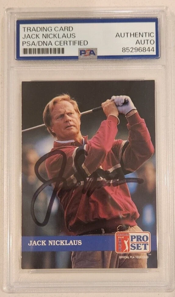 Jack Nicklaus Signed 1992 Pro Set Card w/ PSA/DNA COA Slab