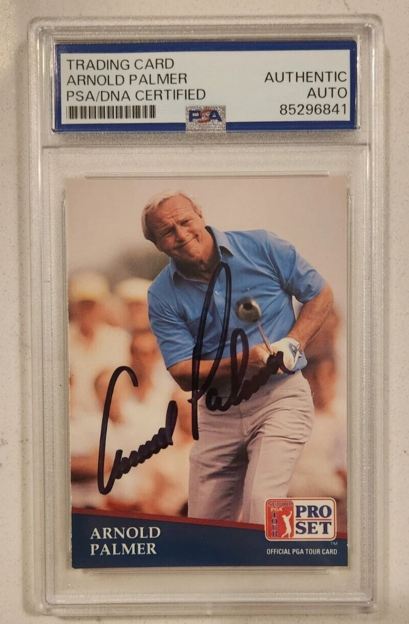 Arnold Palmer Signed 1991 Pro Set Card w/ PSA/DNA COA Slab