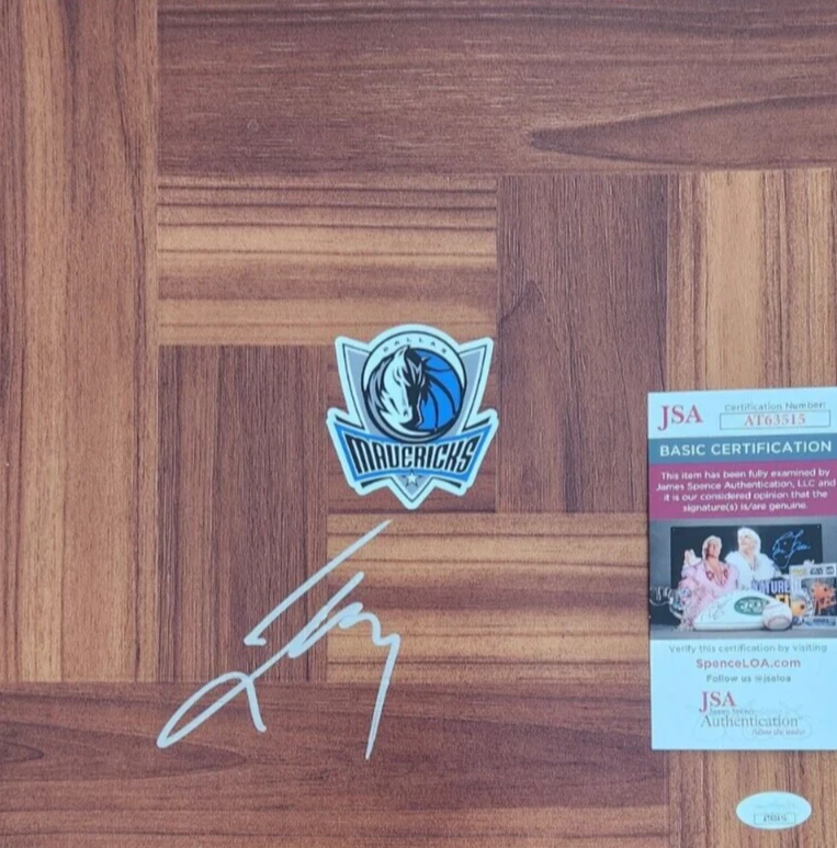Jason Terry Signed Floorboard w/ JSA COA #AT63515 Dallas Mavericks