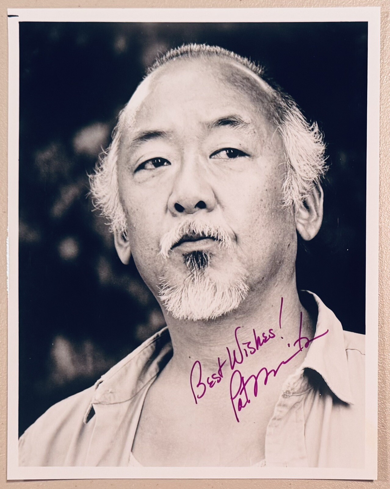 Pat Morita Signed Autographed Karate Kid 8x10 Photo Full JSA Letter