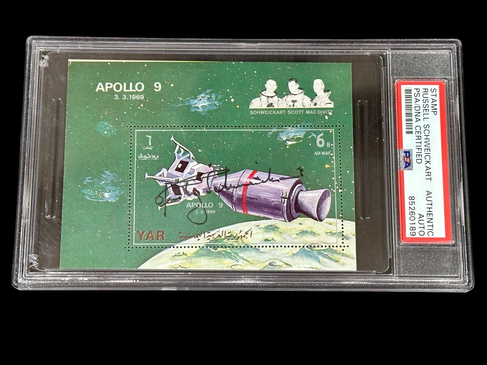 Rusty Schweickart NASA Astronaut Apollo 9 Signed Autograph Space PSA DNA Slab