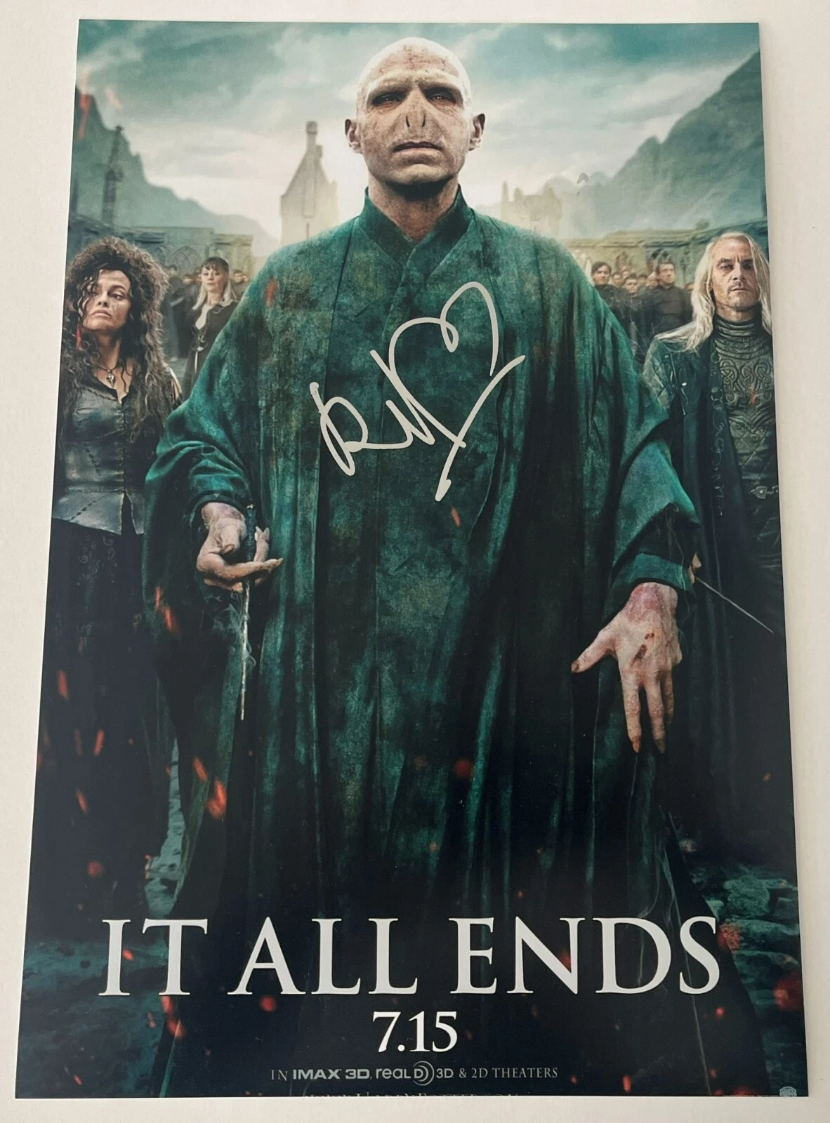 RALPH FIENNES SIGNED LORD VOLDEMORT 12x18 PHOTO w/EXACT VIDEO PROOF BECKETT COA