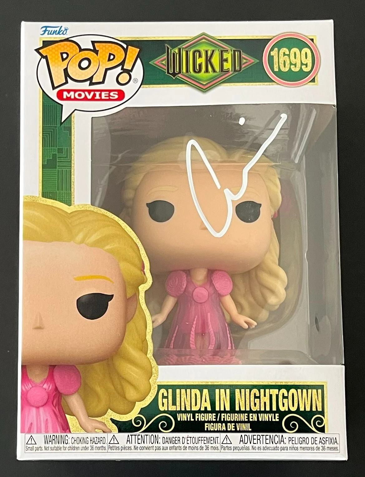 ARIANA GRANDE SIGNED GLINDA IN NIGHTGOWN WICKED FUNKO #1699 & BECKETT BAS COA