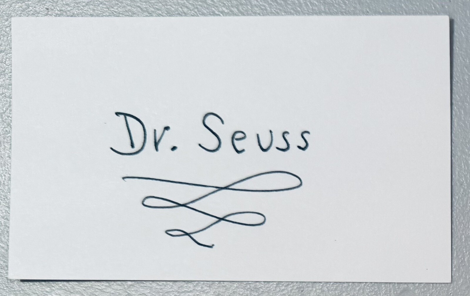 Dr Seuss Signed Autographed 3x5 Card Full JSA Letter Cat In The Hat