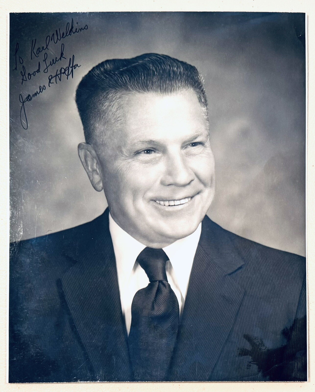 Jimmy Hoffa Signed Autographed 8x10 Photo JSA Letter Teamsters Mafia Labor James