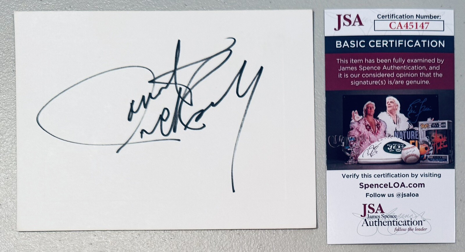 Janet Jackson Signed Autographed 4.5 x 6 Card JSA Cert Singer Songwriter
