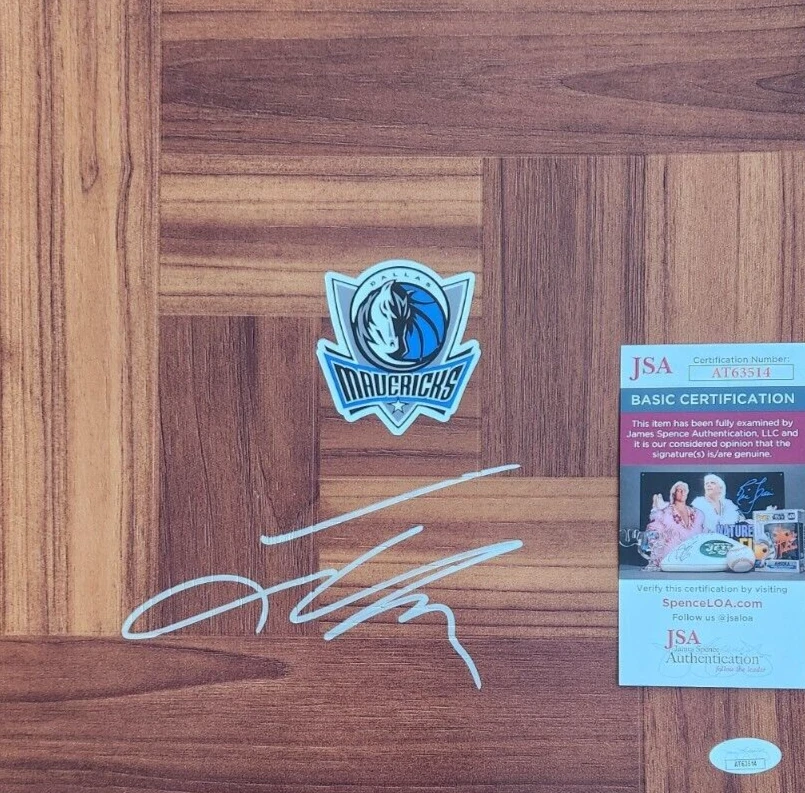 Jason Terry Signed Floorboard w/ JSA COA #AT63514 Dallas Mavericks