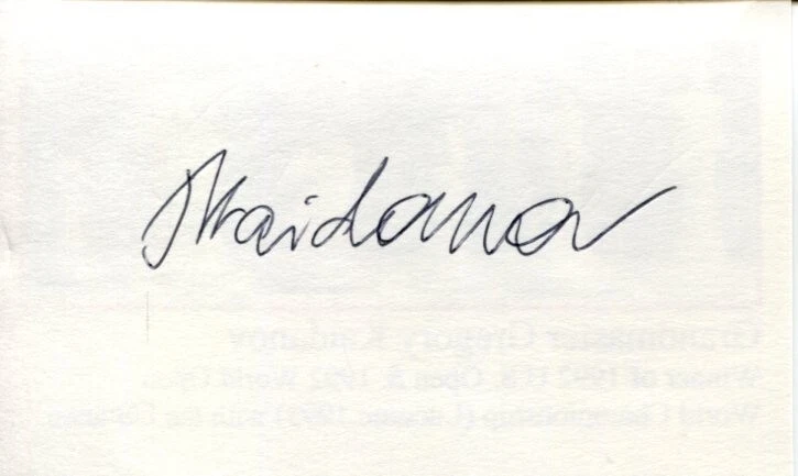 Gregory Kaidanov Chess Grandmaster US Champion Hall Of Fame Signed Autograph