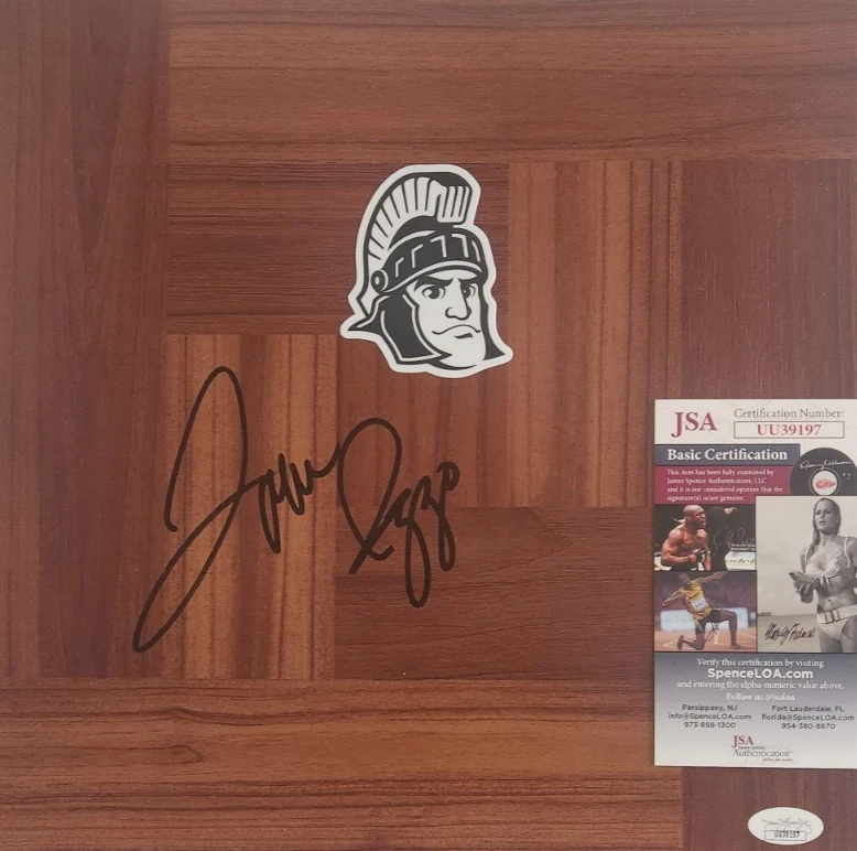 Tom Izzo Signed Floorboard w/ JSA COA #UU39197 Michigan State MSU
