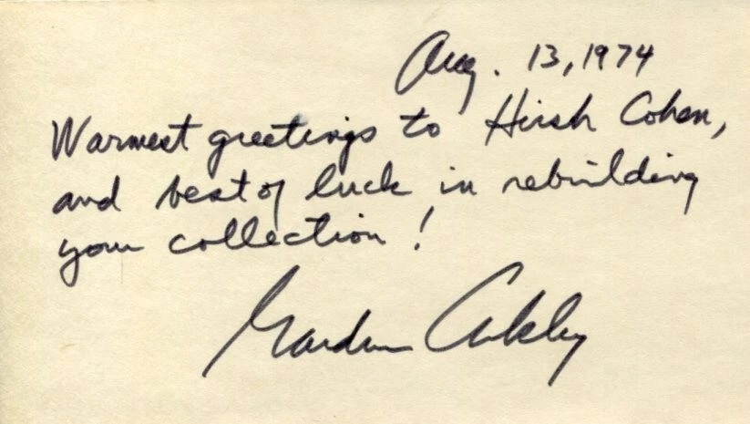 Gardner Ackley US Ambassador to Italy Economist Nixon LBJ Signed Autograph