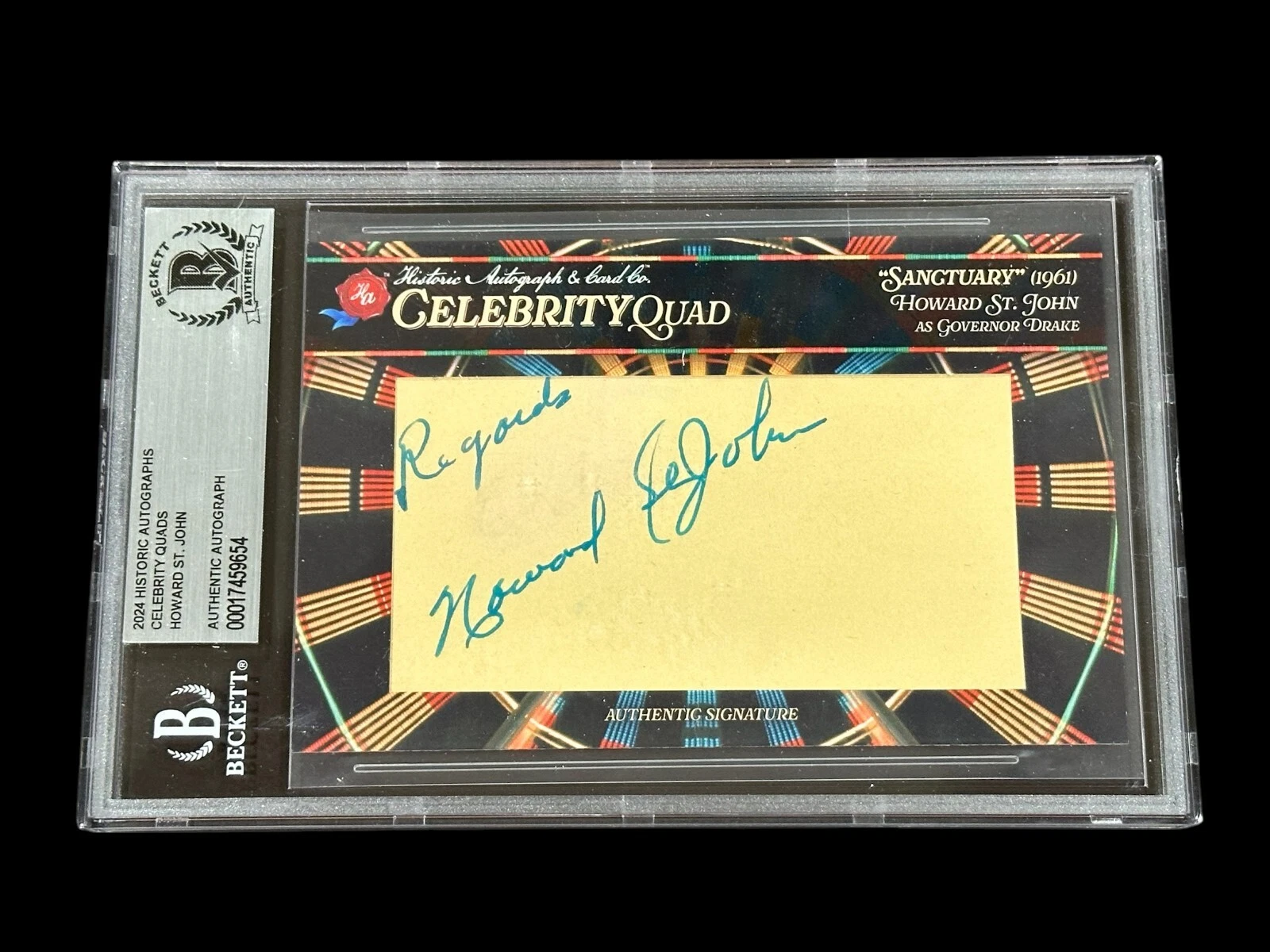 Howard St. John Strangers on a Train Born Yesterday Signed Autograph BAS Beckett