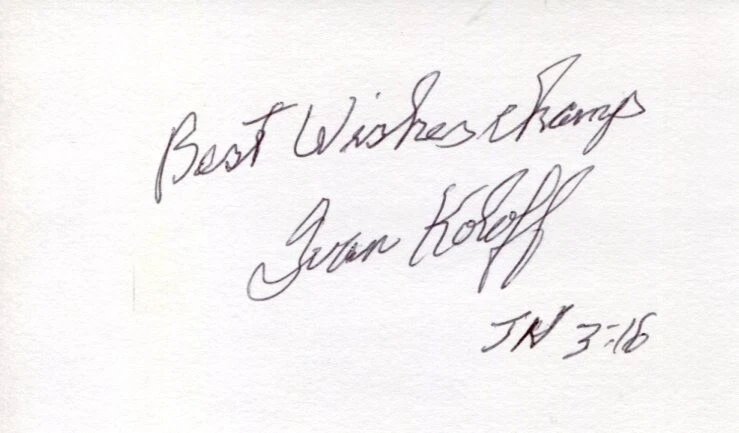 Ivan Koloff WWF WWE Wrestling Wrestler Champ Signed Autograph