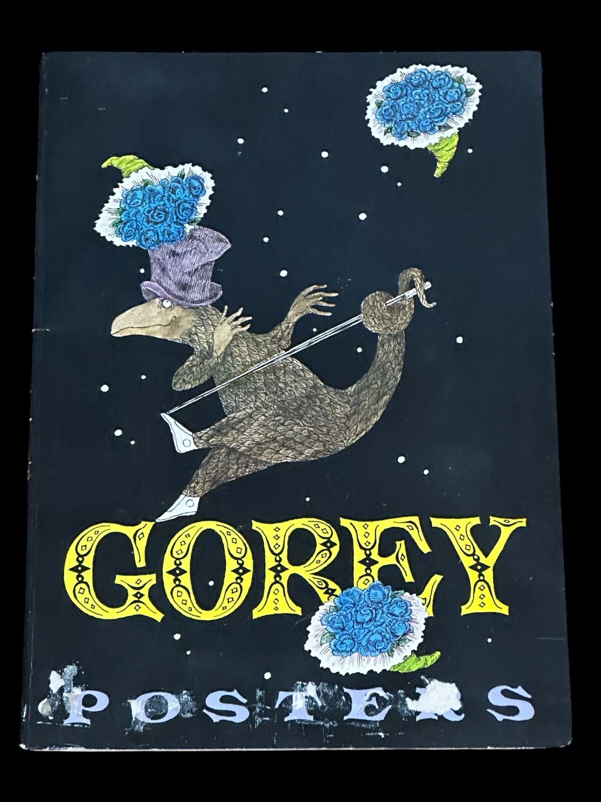 Edward Gorey Artist Writer Rare Gorey Posters Signed Autograph Oversized Book