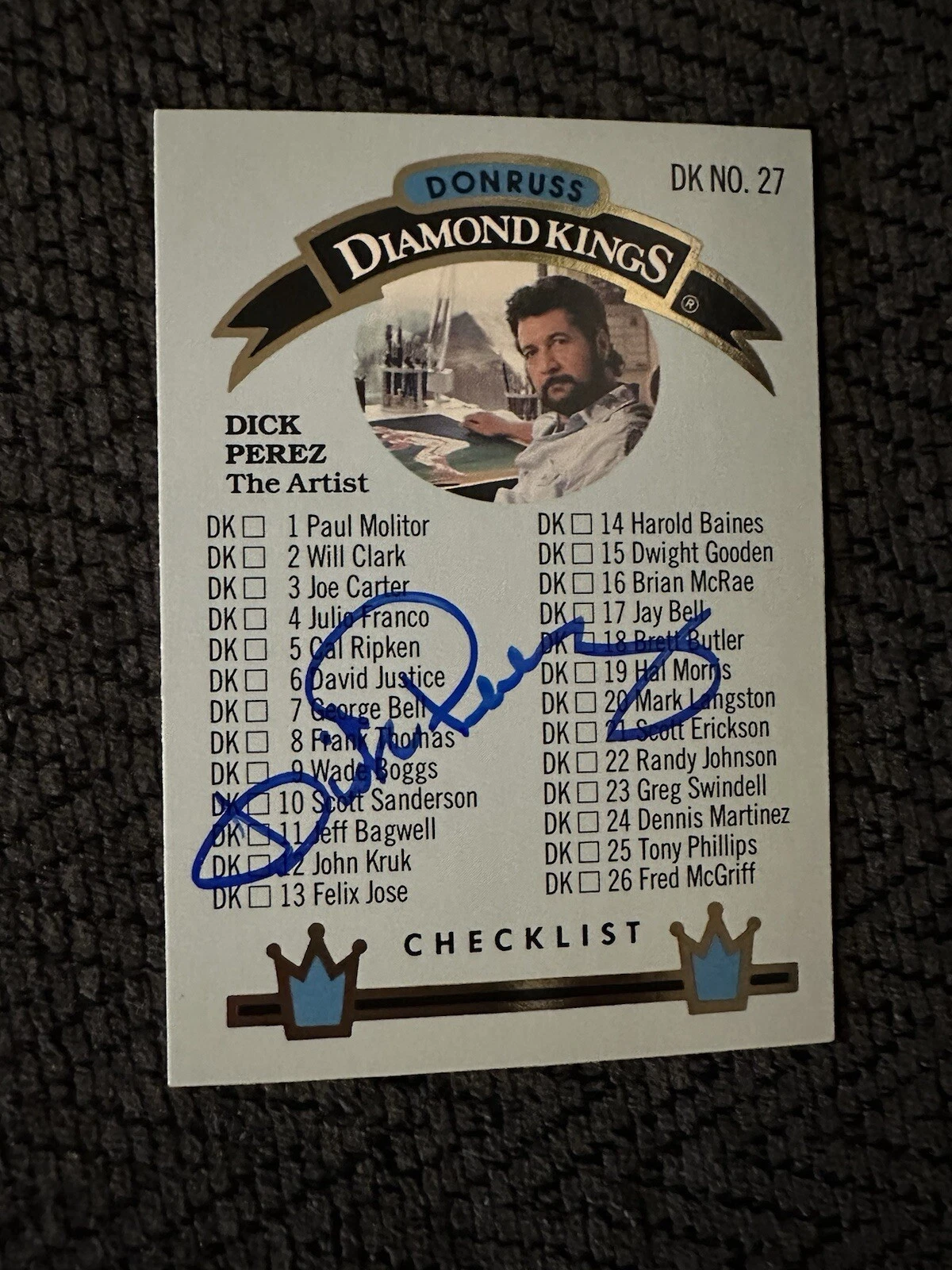 Dick Perez Signed Trading Card Autographed Diamond Kings Artist