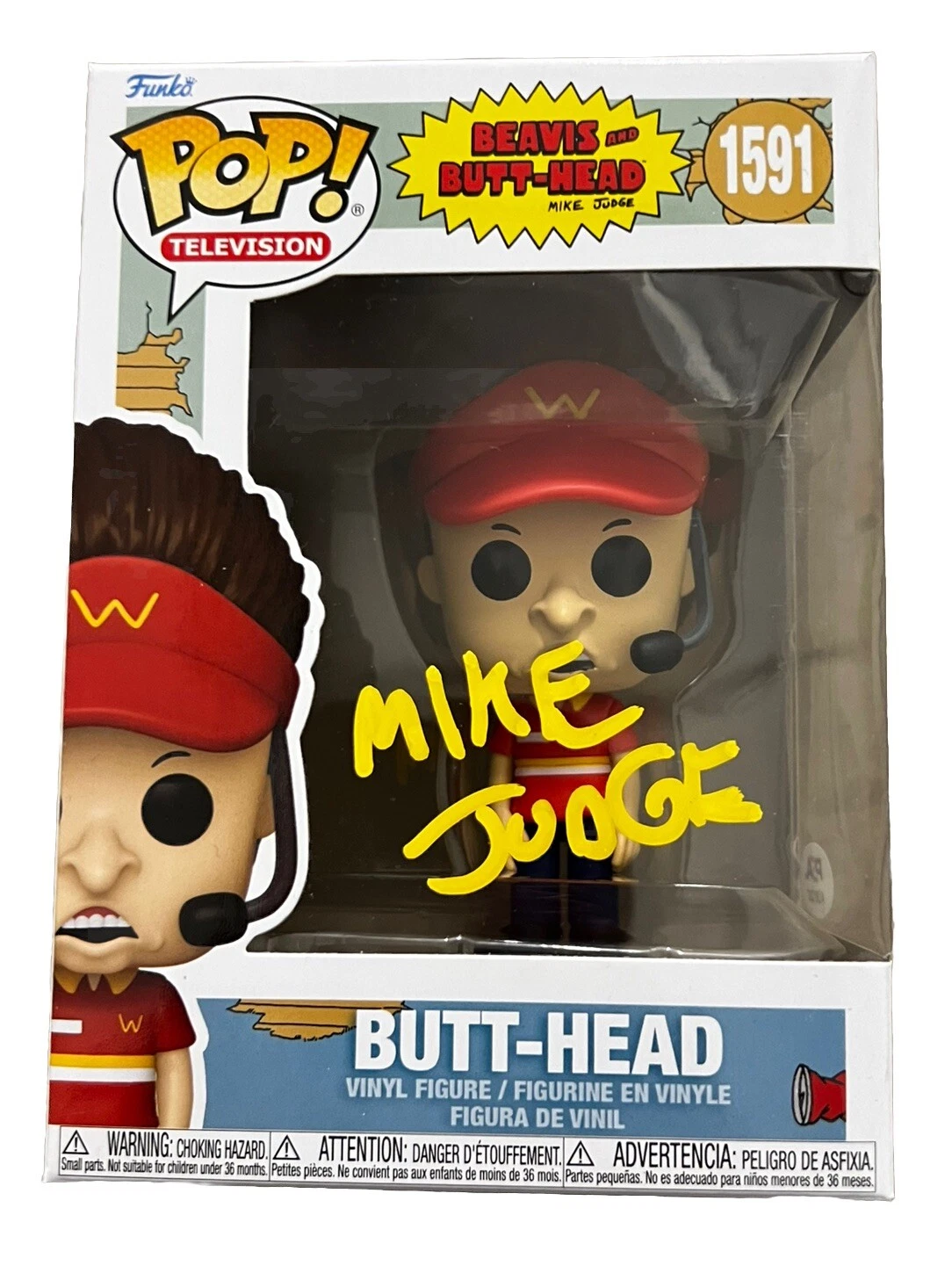 MIKE JUDGE signed (Beavis And Butt-Head) Funko Pop #1591 PSA/DNA AO81237