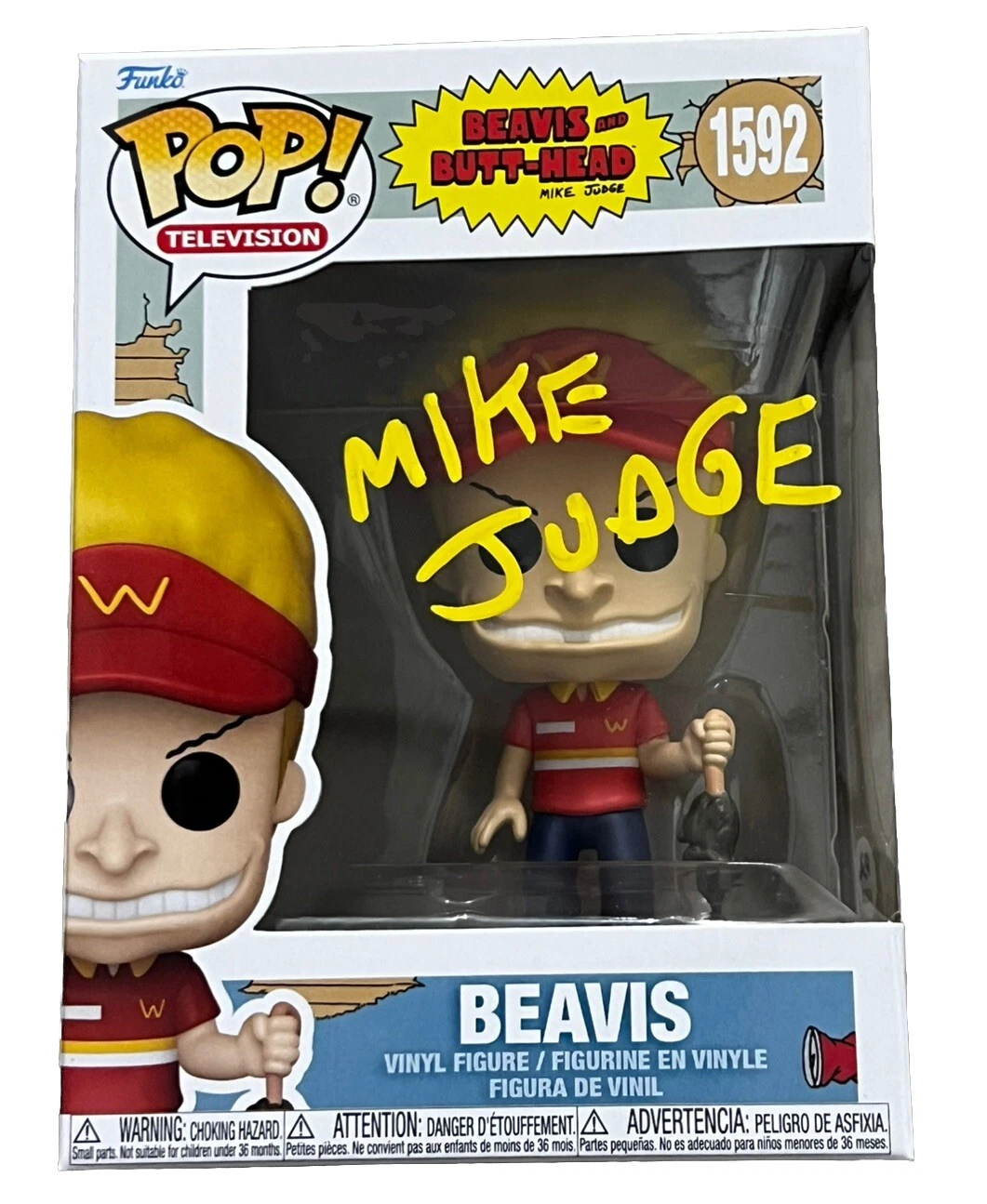 MIKE JUDGE signed (Beavis And Butt-Head) Funko Pop #1592 PSA/DNA AO81238