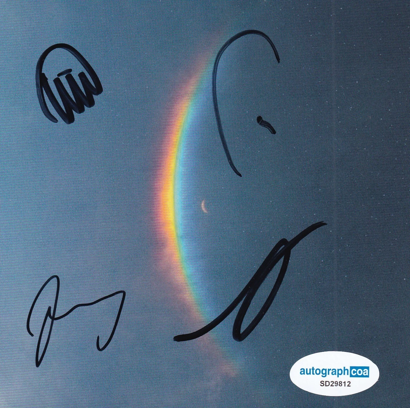 COLDPLAY signed (MOON MUSIC) Cd Cover ART CARD *Chris Martin* ACOA SD29812