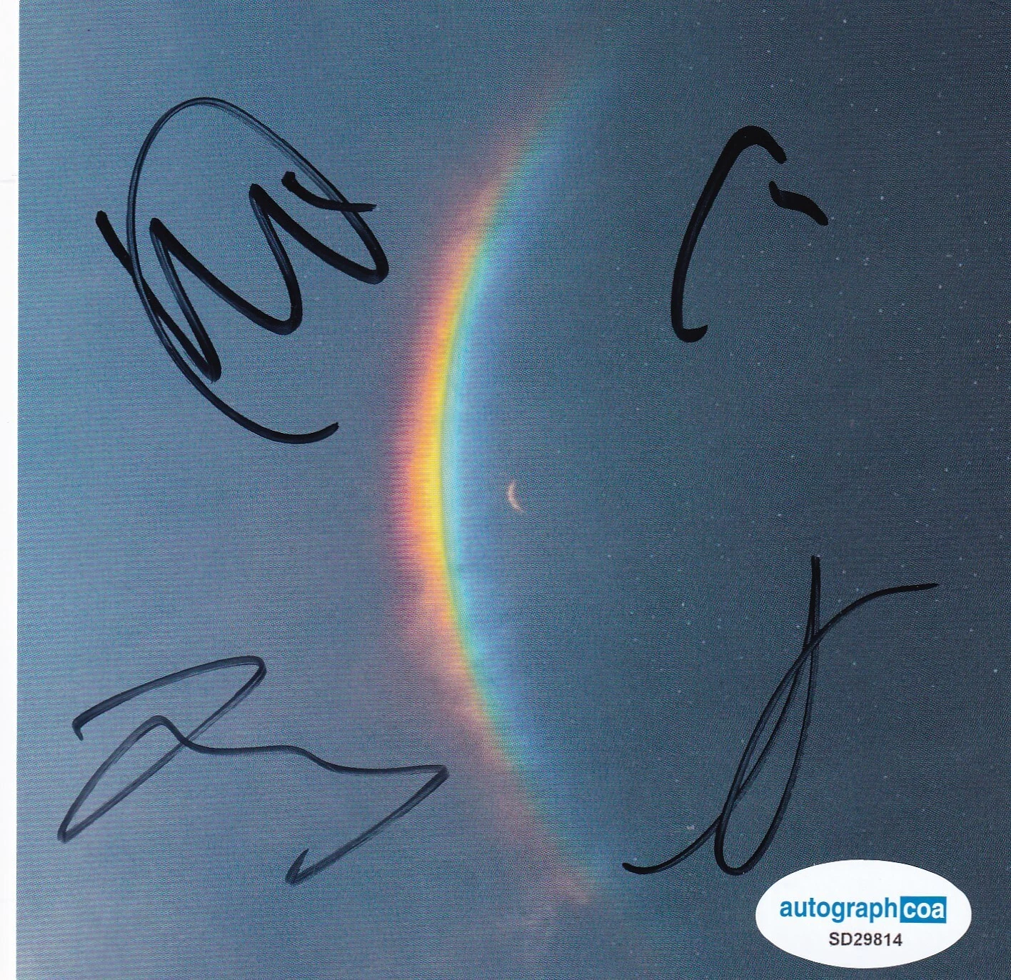 COLDPLAY signed (MOON MUSIC) Cd Cover ART CARD *Chris Martin* ACOA SD29814