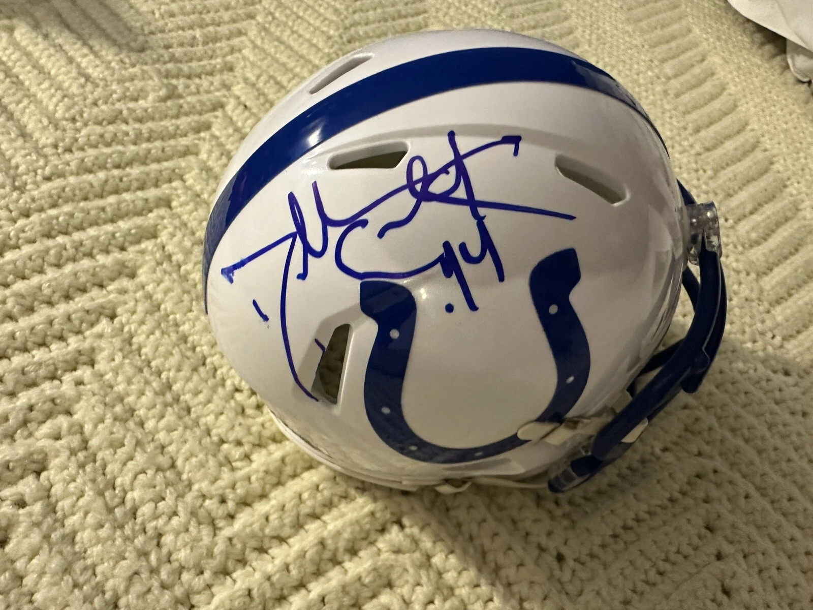 Dallas Clark Signed Indianapolis Colts Mini Helmet JSA Authentication COA