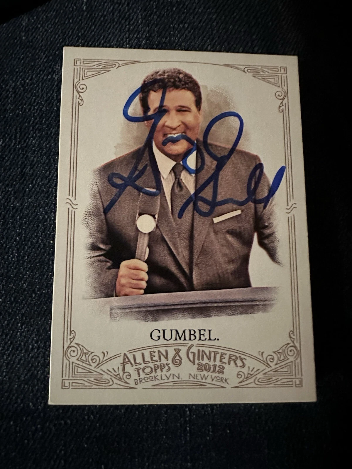 Signed Trading Card Greg Gumbel Allen & Ginter Autographed