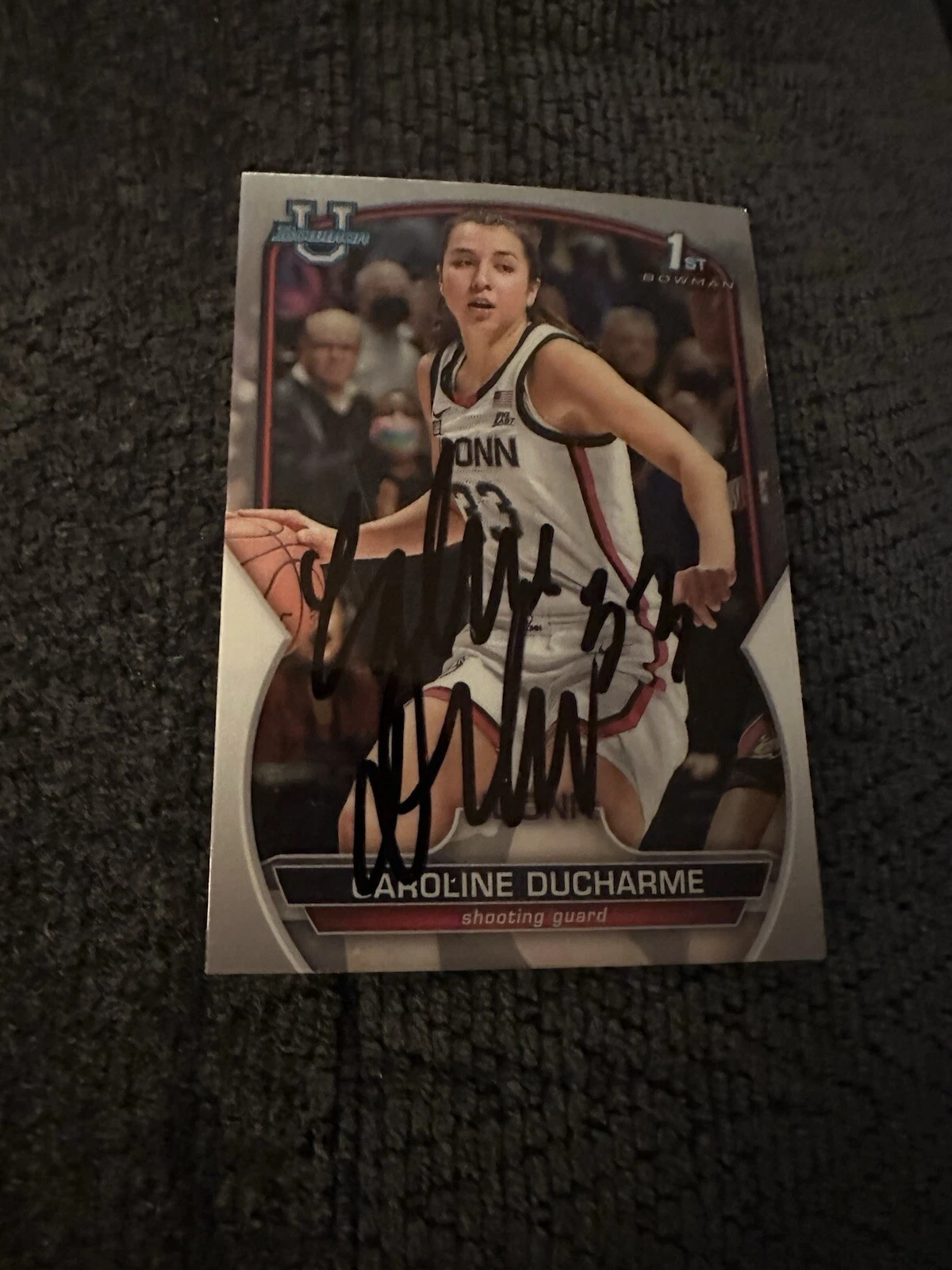 Caroline Ducharme Signed Trading Card Uconn Huskies Autographed Basketball