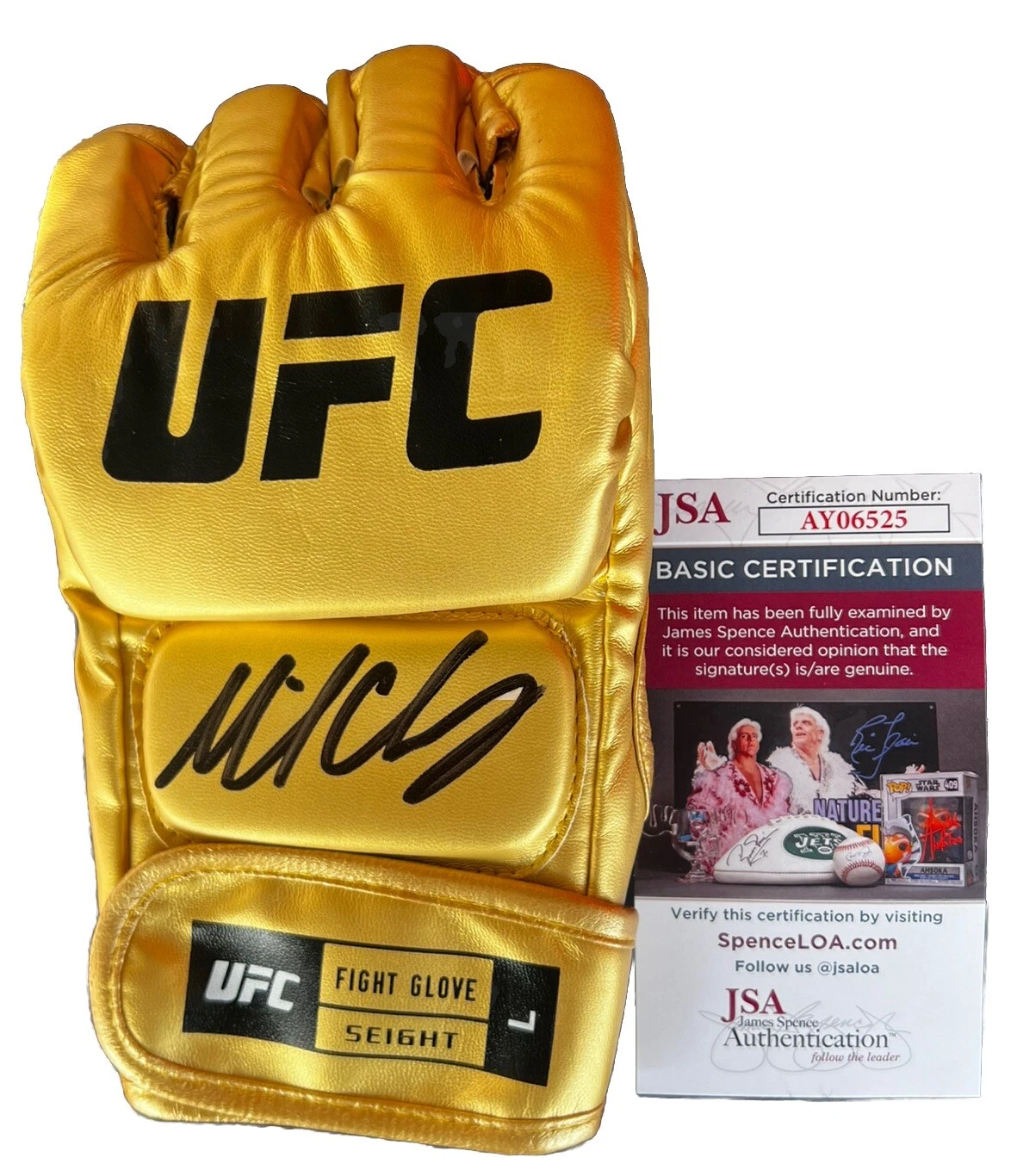MICHAEL CHANDLER signed (UFC) MMA autographed Fighting glove JSA AY06525