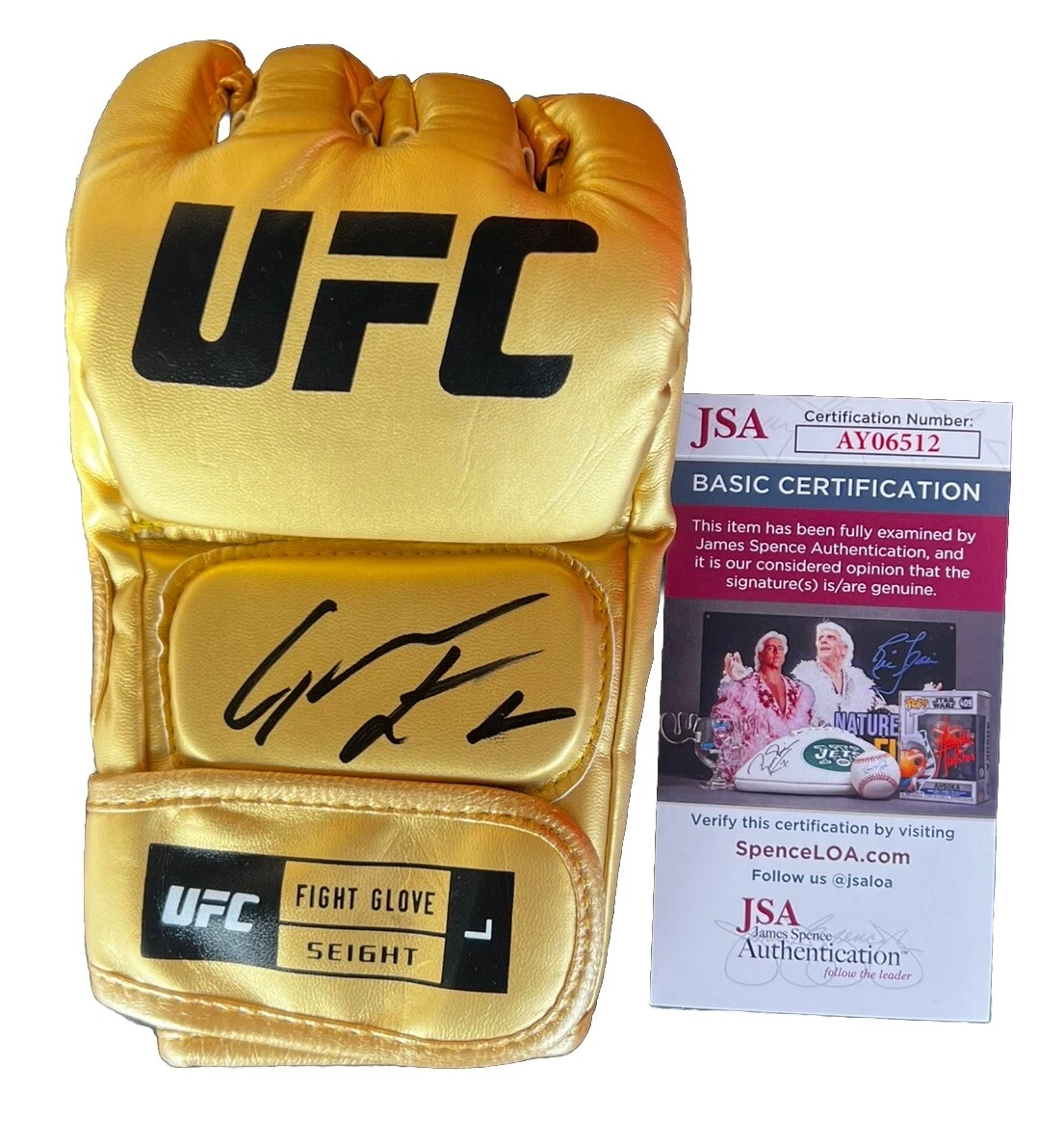 GLOVER TEIXIERA signed (UFC) MMA Brazil autographed Fighting glove JSA AY06512