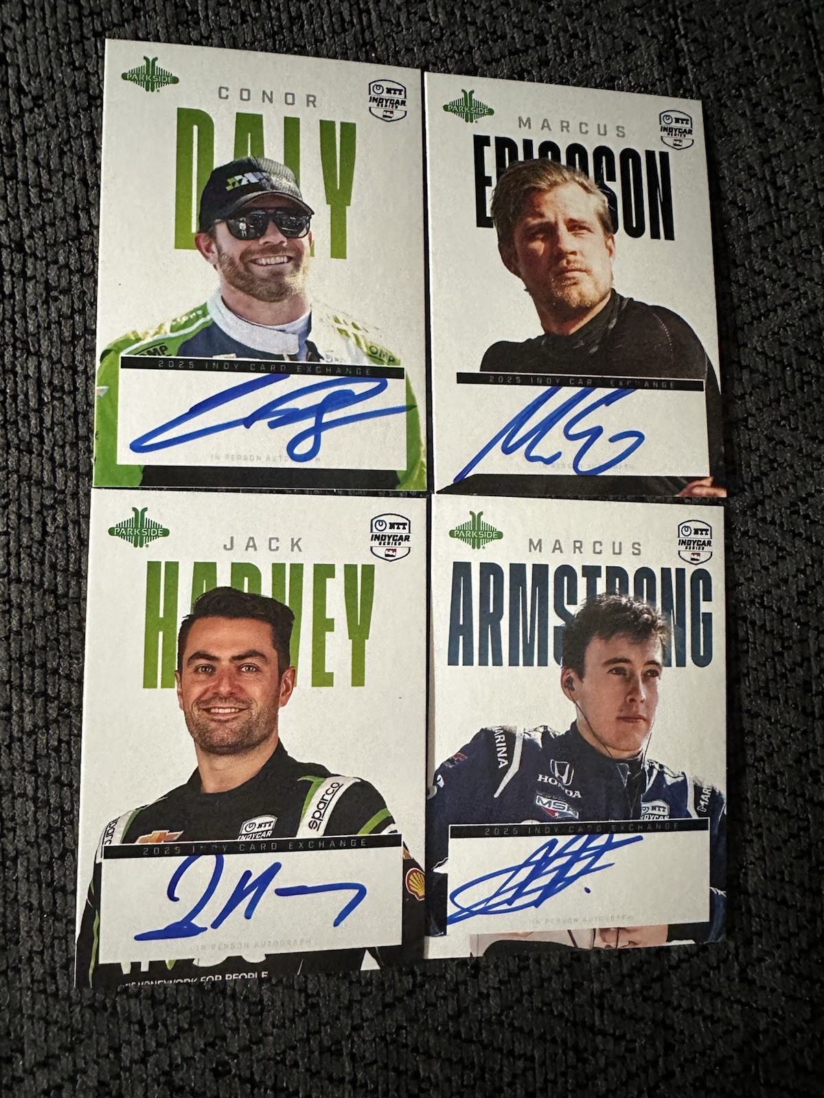 Marcus Ericsson Armstrong Conor Daly JH Signed Parkside 2025 Indy Card Exchange