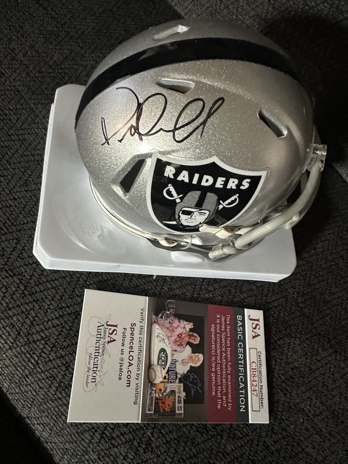 Coach Pete Carroll Signed Mini Helmet Raiders Autographed JSA Authentication COA