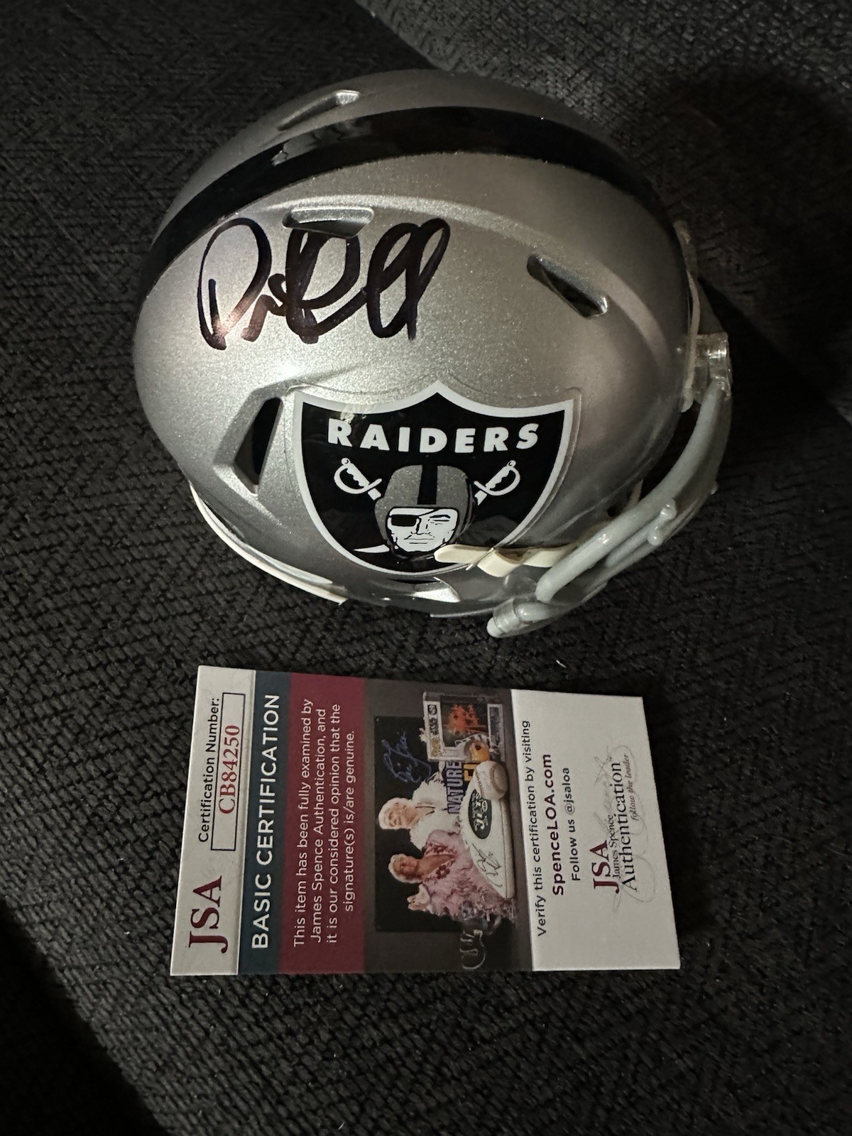 Coach Pete Carroll Signed Mini Helmet Raiders Autographed JSA Authentication COA