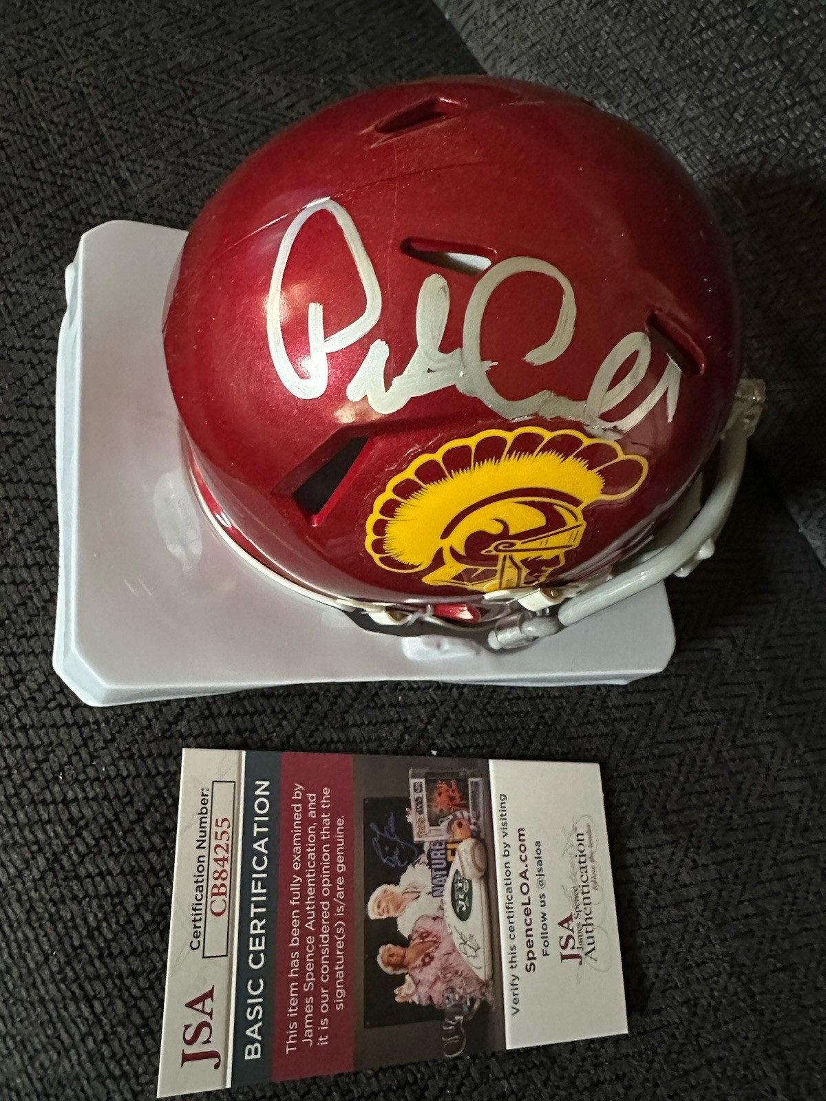 Pete Carroll Signed Mini Helmet USC Trojans Autographed JSA Authentication COA