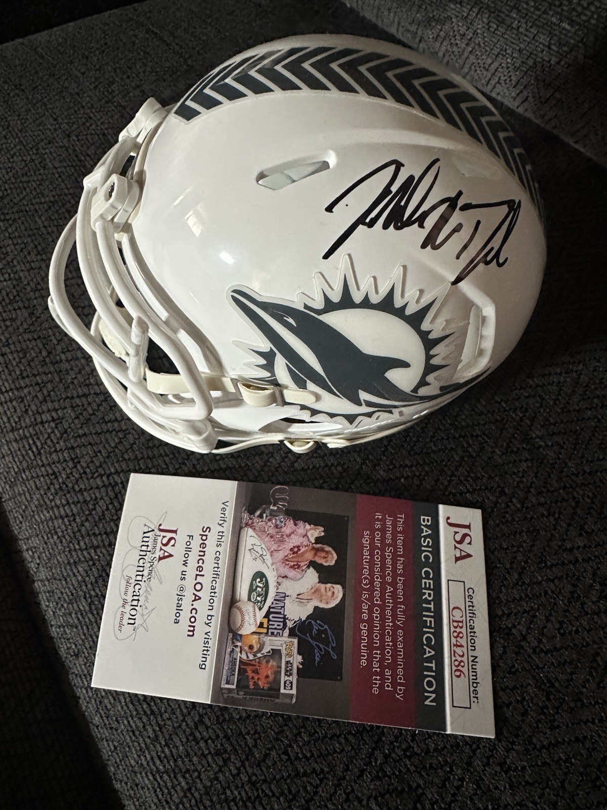 Coach Mike McDaniel Signed Mini Helmet JSA Authenticated COA Miami Dolphins