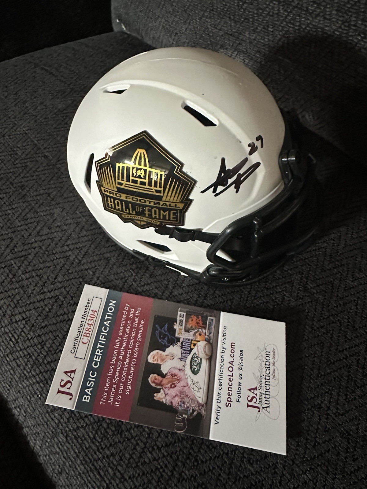 Steve Atwater Signed Lunar Hall Of Fame Mini Helmet JSA Authenticated COA Bronco