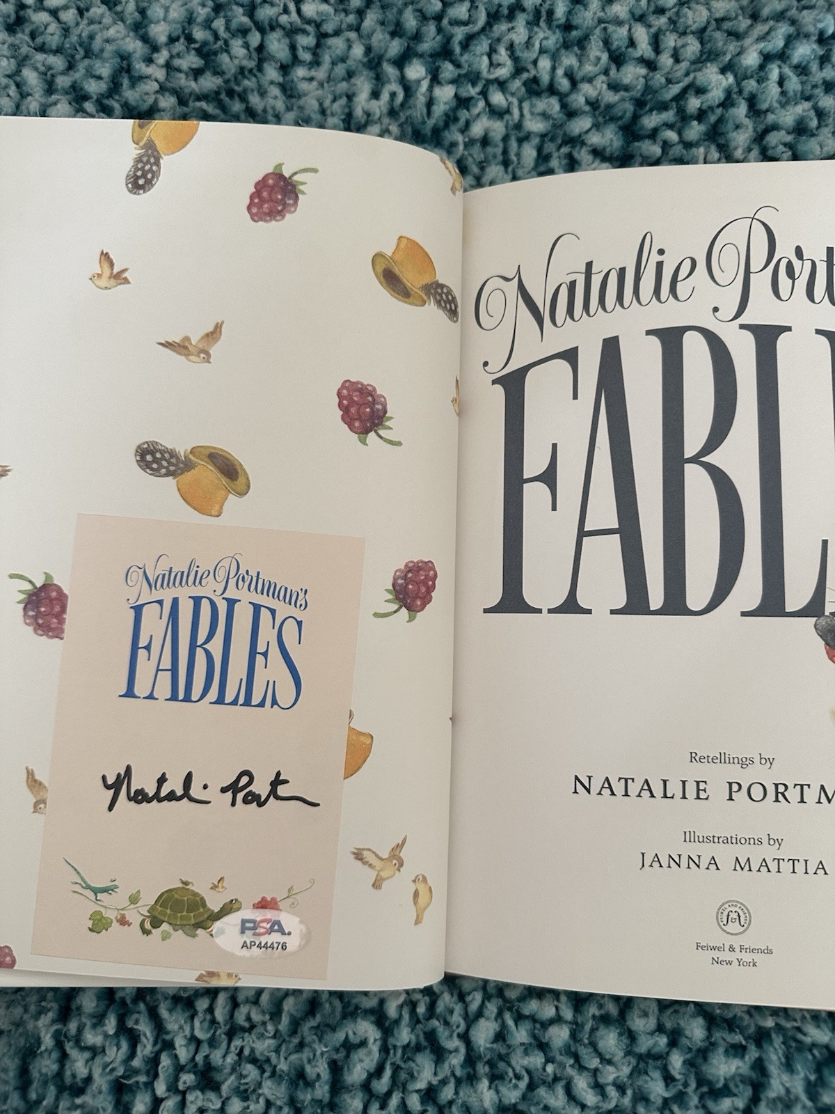 Natalie Portman SIGNED Fables Children Book Hardcover PSA/DNA Authenticated COA