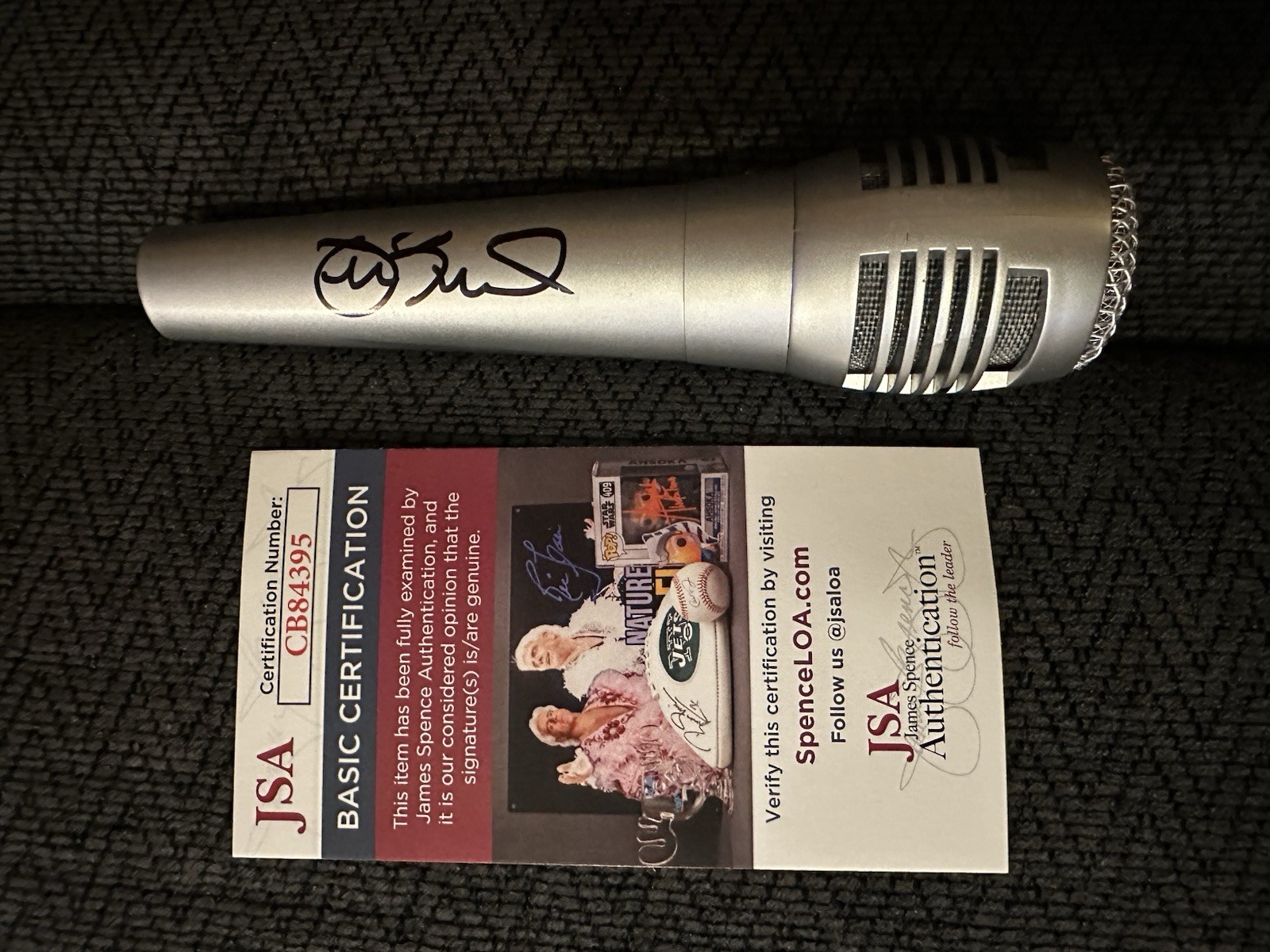 Sportscaster Joe Buck Signed Mic Microphone JSA Authentication COA