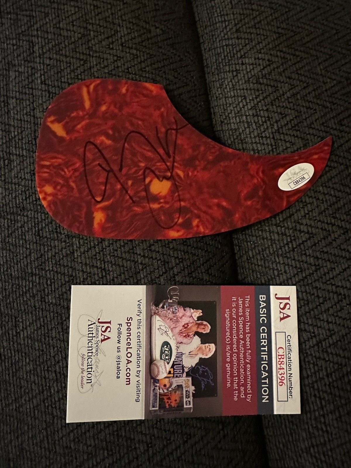 Singer Darius Rucker Signed Acoustic Guitar Pick Guard JSA Authentication COA