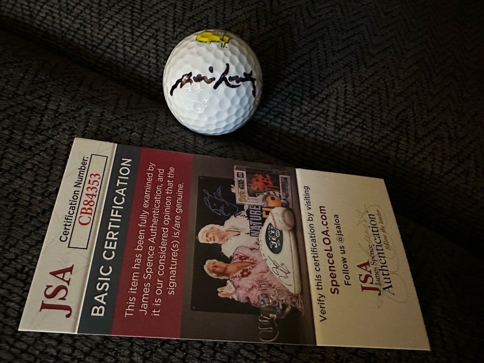 Jim Nantz Signed Masters Logo Ball JSA Authentication COA Augusta Chairman
