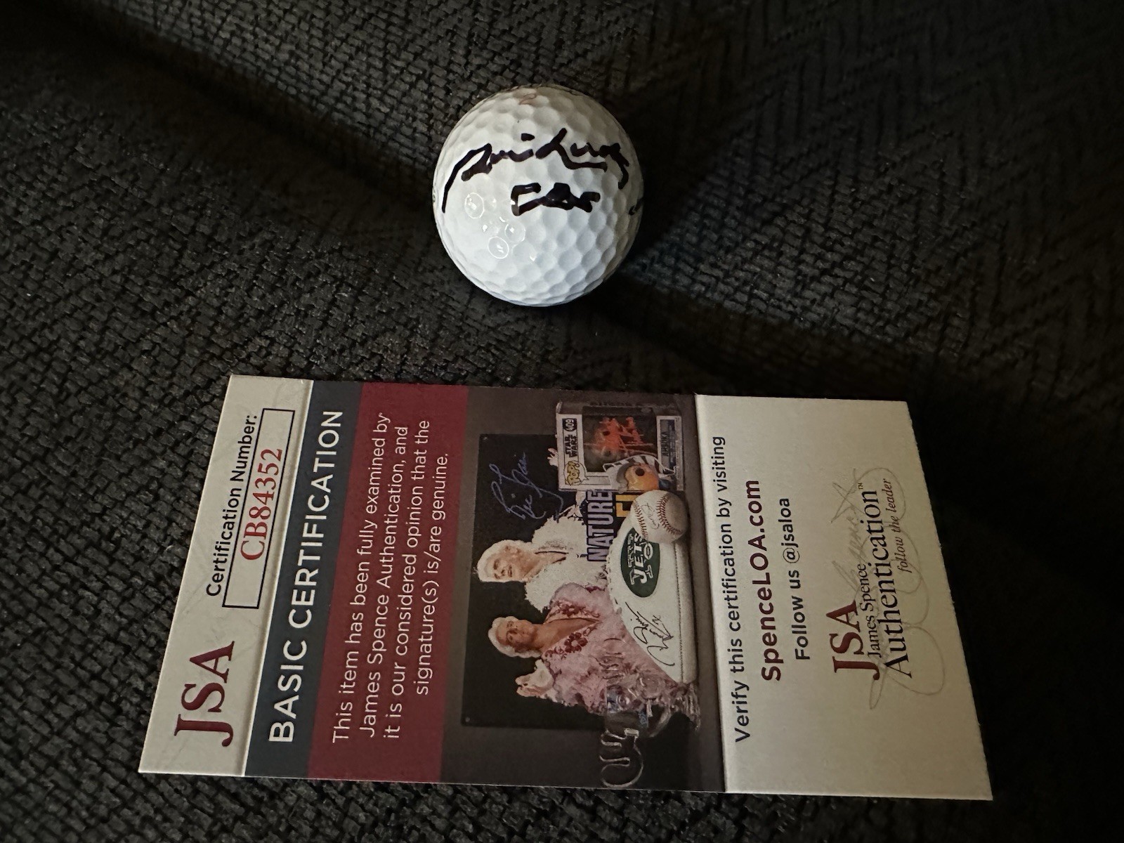 Jim Nantz Signed Masters Logo Ball JSA Authentication COA Augusta Chairman