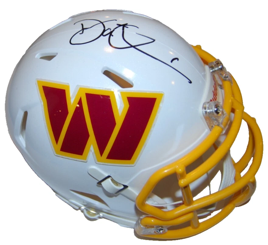 DAN QUINN signed WASHINGTON COMMANDERS mini football helmet BECKETT BAS BR32575