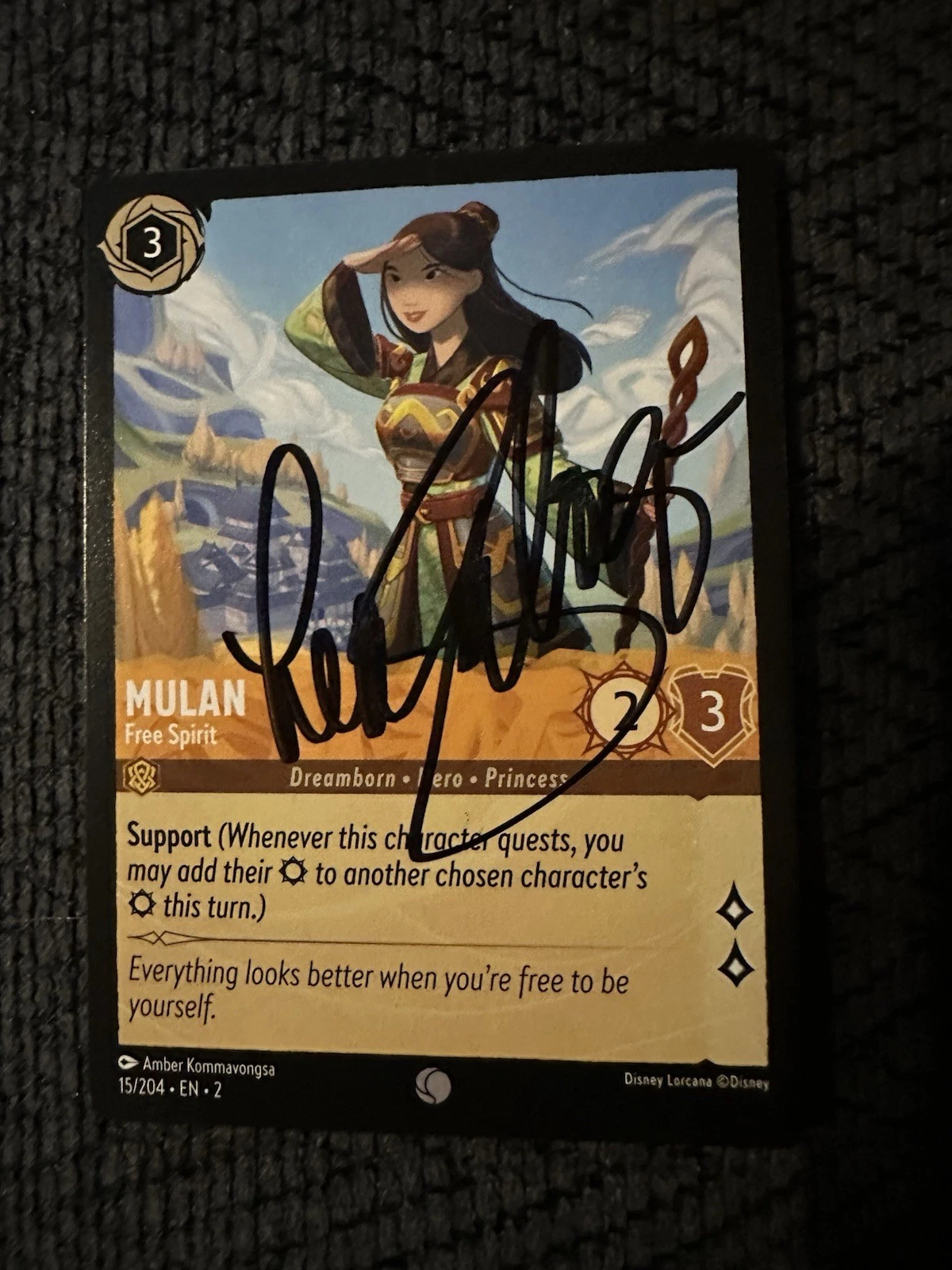Lea Salonga Signed Trading Card Disney Mulan Autographed Princess