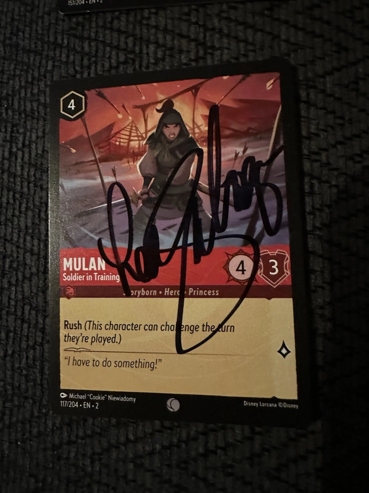 Lea Salonga Signed Trading Card Disney Mulan Autographed Princess