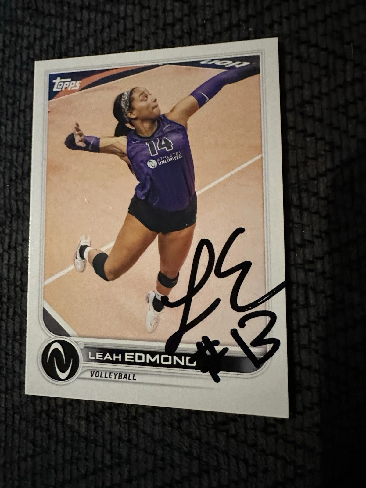Leah Edmond Signed In Person Trading Card Autographed Volleyball