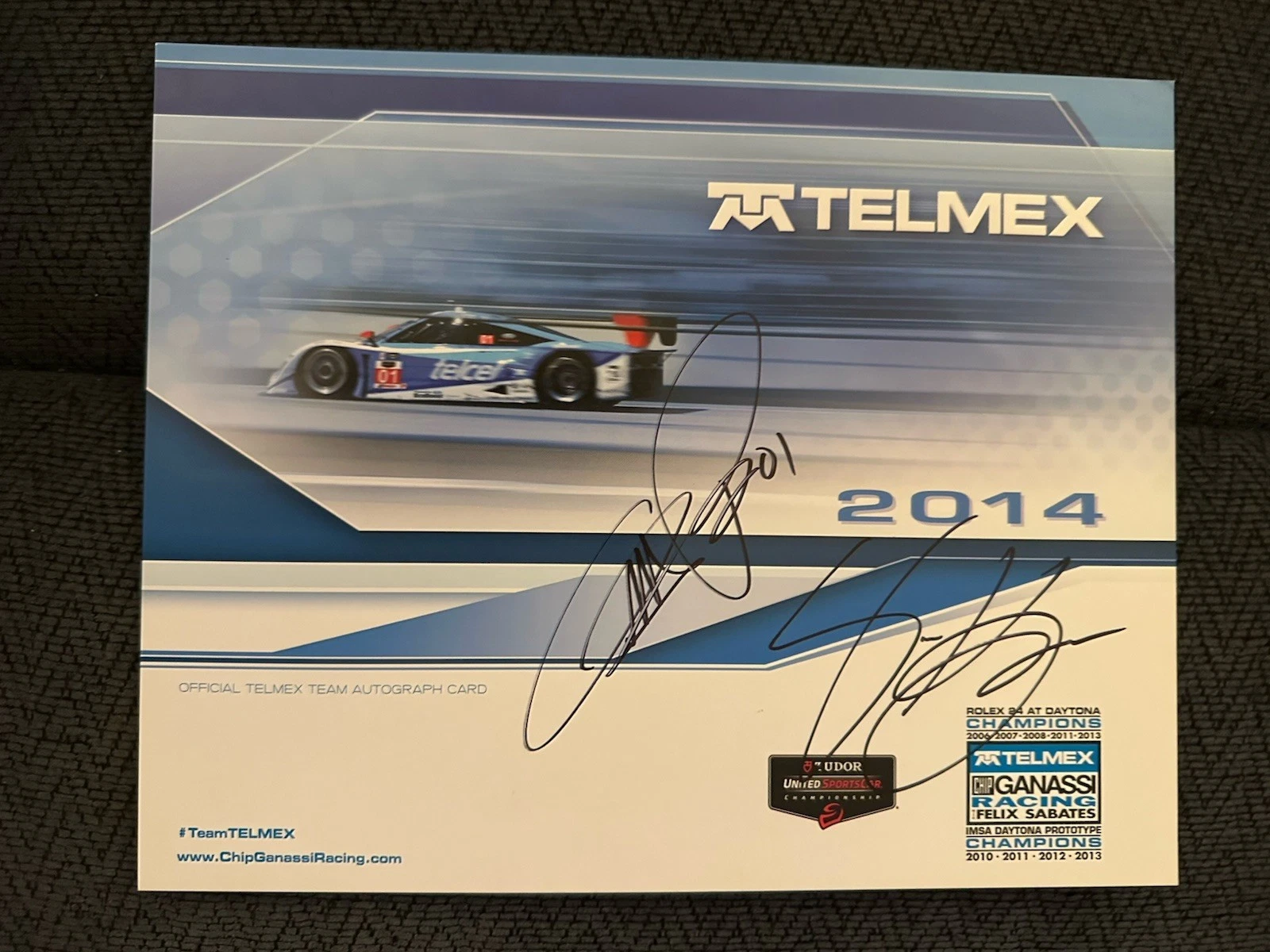 Scott Pruett Memo Rojas Signed Promo Hero Card IMSA Racing