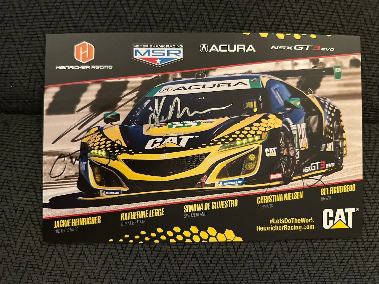 Katherine Legge Simona De Silvestro Christina Nielsen Bia Signed Promo Card IMSA