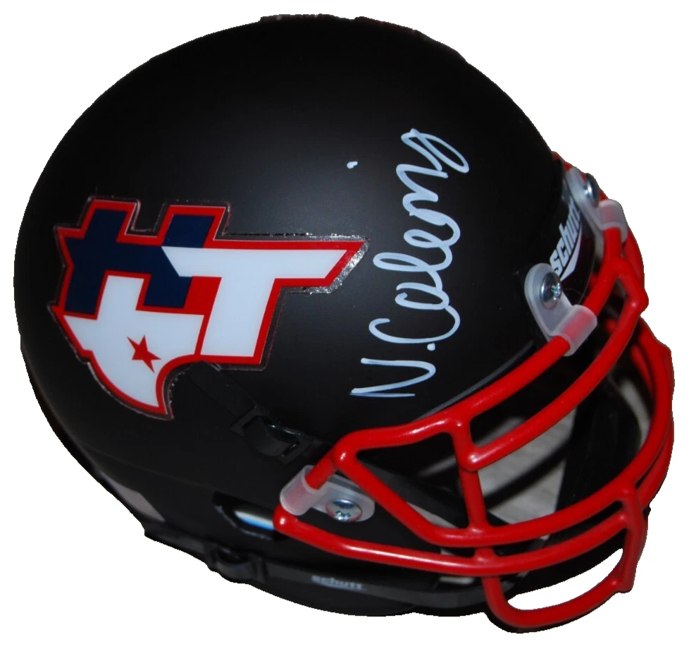 NICO COLLINS signed (HOUSTON TEXANS) mini football helmet BECKETT BAS BR25862