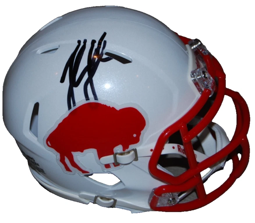 LANDON JACKSON signed (BUFFALO BILLS) mini football helmet BECKETT BAS BR32523