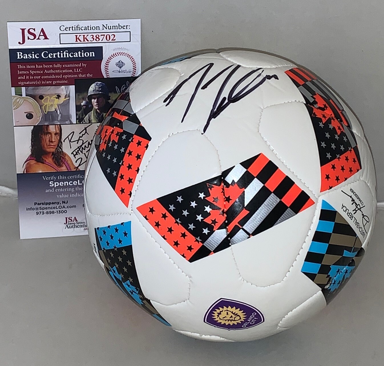 Dom Dwyer signed Orlando City SC mini Logo Soccer Ball MLS autographed JSA