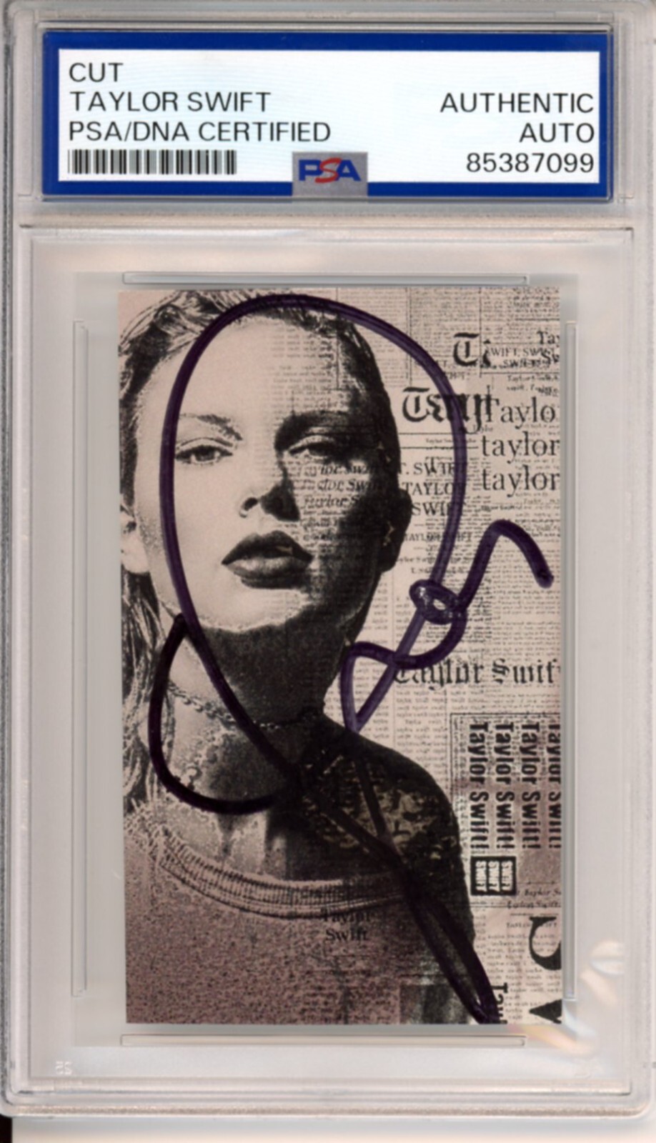 TAYLOR SWIFT Signed Reputation Album Cover Print Cut PSA DNA COA Autographed